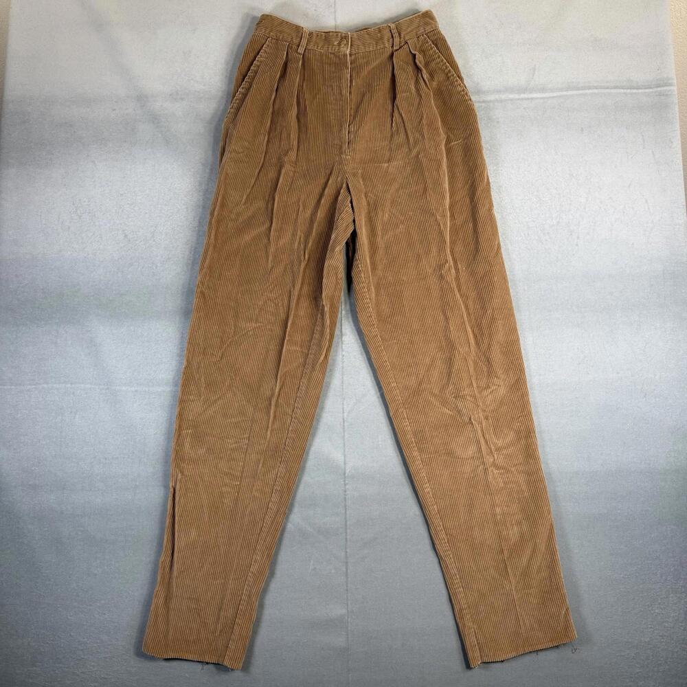 Vintage Pendleton Knockabouts Corduroy Pants Womens 6 Brown Pleated USA 80s